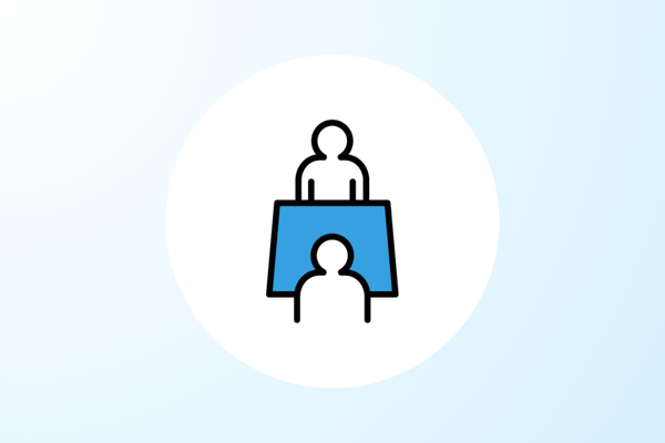 カウンセリングで運動が苦手や腰痛があるなどをお聞きしているイラスト画像