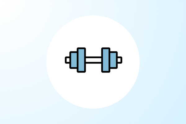安全にトレーニングを行う際のダンベルイラスト画像