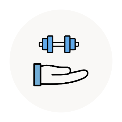 富士河口湖町から安全なトレーニング指導を提供を表すイラスト画像